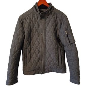 Zara Man | Mens | Medium | Grey Quilted Winter Jacket | EUC